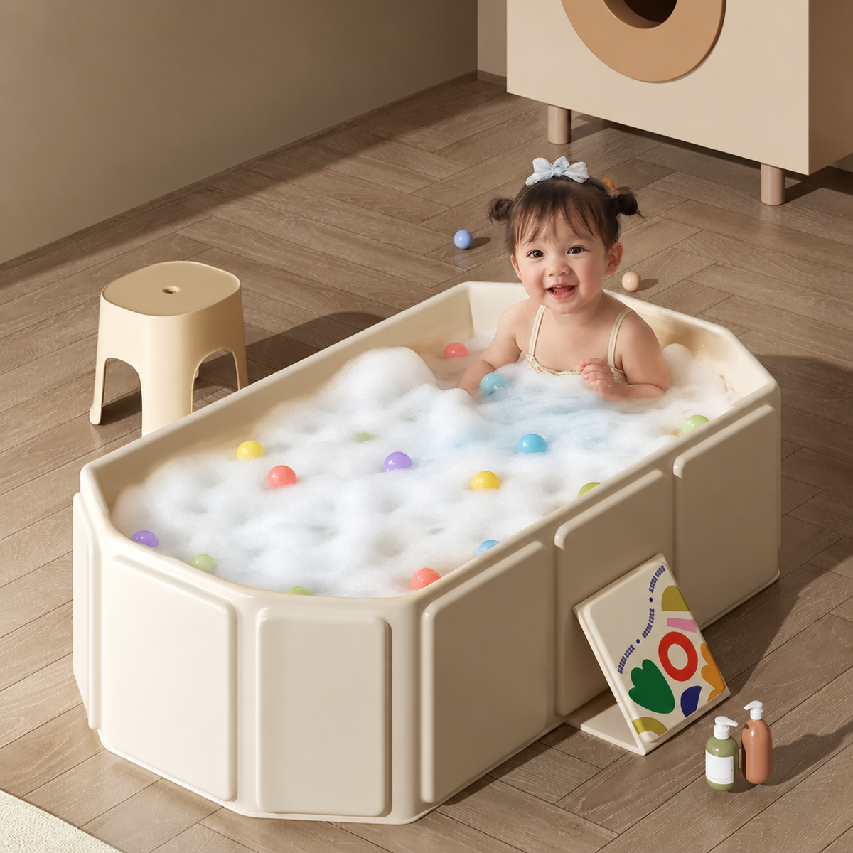 LuluBaby Fold & Grow Baby Bathtub